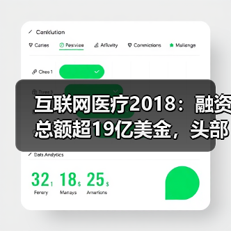 互联网医疗2018：融资总额超19亿美金，头部企业业务线多（图1）