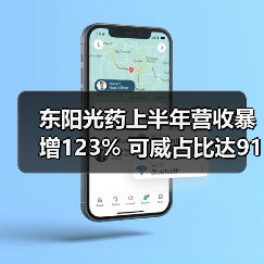 东阳光药上半年营收暴增123% 可威占比达91.3%（图2）