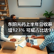 东阳光药上半年营收暴增123% 可威占比达91.3%（图1）