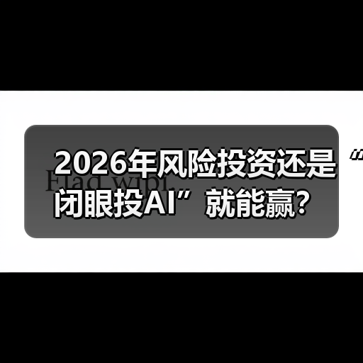 2026年风险投资还是“闭眼投AI”就能赢?(图2) 2026年风险投资还是“闭眼投AI”就能赢?(图2)