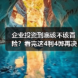 企业投资到底该不该冒险?看完这4利4弊再决定(图4) 企业投资到底该不该冒险?看完这4利4弊再决定(图4)